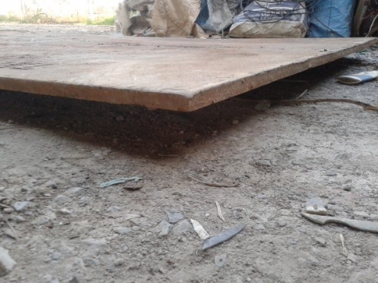 เหล็กแผ่นยาวใหญ่ กก.ละ 18 บาท ยาว7ม.*กว้าง1.5ม.*หนา2.2ช.ม.