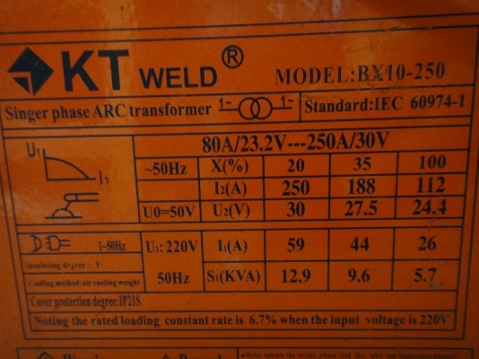 เครื่องเชื่อมไฟฟ้า 250A. เครื่องเชื่อมไฟฟ้า 250A.
