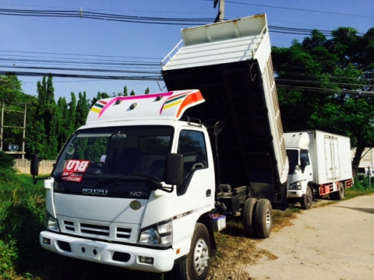 ISUZU NQR 150 hp กระบะดั้มพ์สามมิตรยาว 4 m รถสวยพร้อมใช้งาน