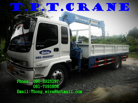 หจก.T.P.T.CRANE รถเฮี๊ยบรับจ้าง/ให้เช่า ชลบุรี  มีรถบรรทุก6-10ล้อ ติดเครน3-5ตัน โทร.090-392-5297 , 081-709-3808