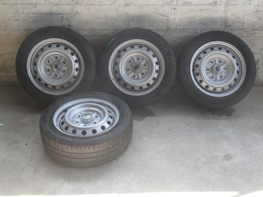 ล้อกะทะ 16นิ้ว 6รู มิตซู พร้อมยาง สวยๆ 4 ล้อ ราคา 3900 บาท