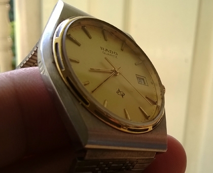 RADO quartz  เรือน stainless ขอบสีทอง