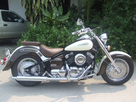 DRAGSTAR CLASSIC 400 ประกอบเก็บงานใหม่ สีทูโทนคลาสสิค สวย <<สรรพสามิต>>