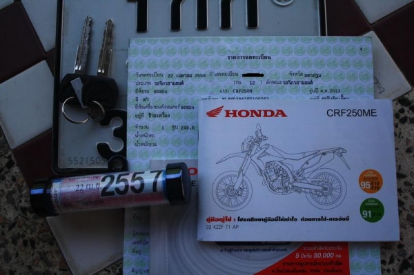 __CRF 250 M  ปี2013 วิ่ง 3,500 km.แท้ๆ (รถ 7 เดือน) $ 117,000__