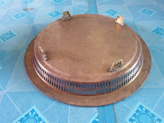 ถาดทองเหลือง ลายเทพพนม มี 3 ใบ ขายยกชุด แค่ 4,000