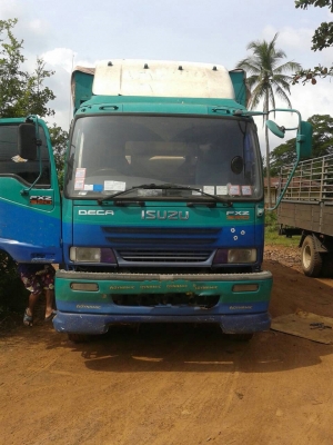 ขายด่วน  22 ล้อ ดั๊มแม่ลูก คอกเหล็กเกษตร 3 เพลา อีซูซุ Deca 320 แรงม้า ติดก๊าซ CNG  ปี 51 ราคาคุ้ยต่อรองได้ มี 3 พ่วง