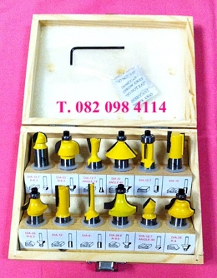 ดอกเร้าเตอร์ MKT แกน 1/2"  (ใช้กับเร้าเตอร์,ทริมเมอร์) ชุด 12 ดอก ราคาถูกมาก