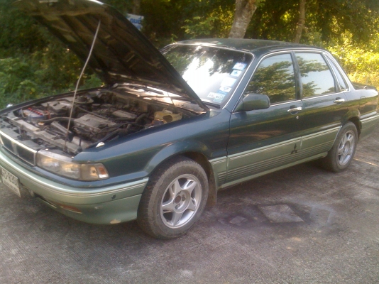 MITSUBISHI, GALANT 2.0 GTi โฉม ปี90-93 สีเขียว เกียร์ออโต้ ติดแก๊ส LPG