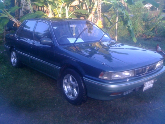 MITSUBISHI, GALANT 2.0 GTi โฉม ปี90-93 สีเขียว เกียร์ออโต้ ติดแก๊ส LPG