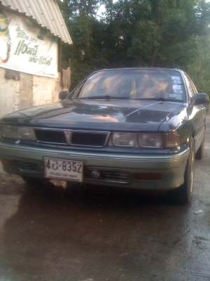 MITSUBISHI, GALANT 2.0 GTi โฉม ปี90-93 สีเขียว เกียร์ออโต้ ติดแก๊ส LPG