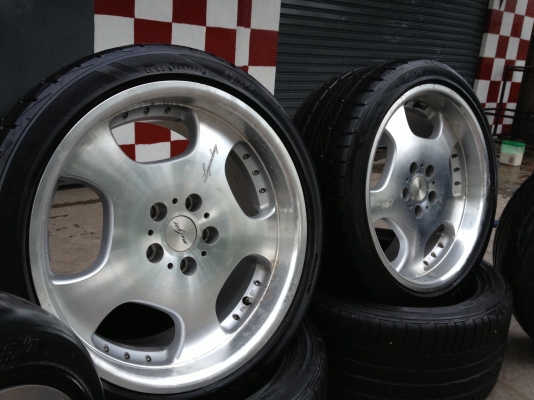 ล้อยี่ห้อ MALYCE ขอบ18" 5รู114 หน้า8" หลัง9" เดิมๆ ยางบริสโตน Play