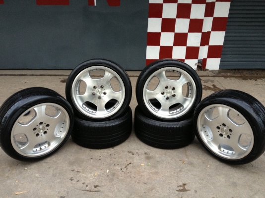 ล้อยี่ห้อ MALYCE ขอบ18" 5รู114 หน้า8" หลัง9" เดิมๆ ยางบริสโตน Play