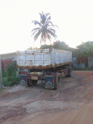 ขายรถพ่วง Mitsubishi MA วางเครื่อง Hino 320 หัวตาหวาน ดั๊มพ์แม่ลูก ลูก 2 คาน