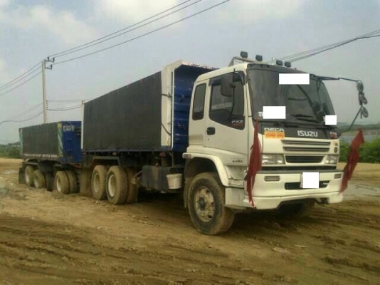 ขายรถสิบล้อพ่วง Isuzu Deca 320 ปี50 ยูโร 2 แม่ดั้มสามมิตร ลูกมิเนียม ลูกสามคาน