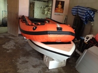 ขายเรือยาง+เรื่อไฟเบอร์ 11 ฟุต