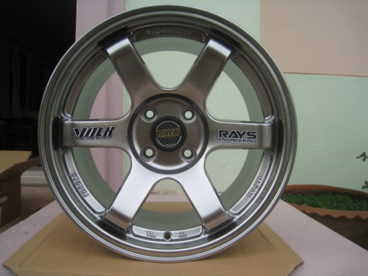 ขายล้อแม็กใหม่ te37 15"x8" et20 4 รู 100 สีไฮเปอร์แบล็คพร้อมจุ๊ปเรย์ 1 ชุด สนใจติดต่อเล็กคลองสาม (081-3747940)