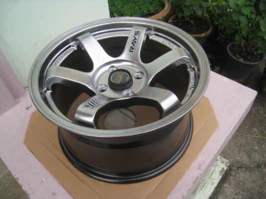 ขายล้อแม็กใหม่ te37 15"x8" et20 4 รู 100 สีไฮเปอร์แบล็คพร้อมจุ๊ปเรย์ 1 ชุด สนใจติดต่อเล็กคลองสาม (081-3747940)