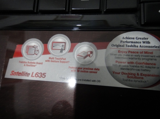 โน๊ตบุ๊ค Toshiba Satellite L635 core-i3