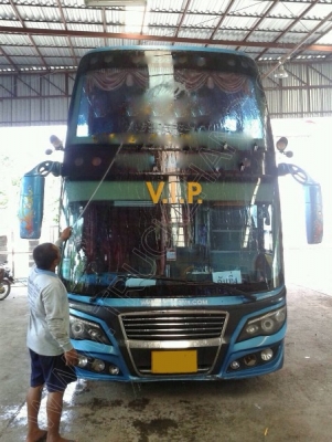 รถบัสแอร์ 2 ชั้น 8 ล้อ ยี่ห้อ MITSUBISHI