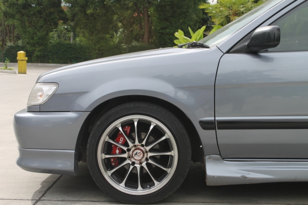 2000 TOYOTA, SOLUNA 1.5 J โฉม ไฟท้ายหยดน้ำ สีเทา เกียร์ธรรมดา