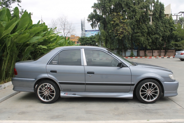 2000 TOYOTA, SOLUNA 1.5 J โฉม ไฟท้ายหยดน้ำ สีเทา เกียร์ธรรมดา