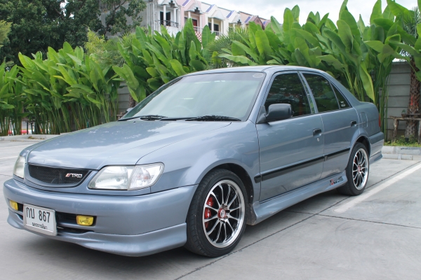 2000 TOYOTA, SOLUNA 1.5 J โฉม ไฟท้ายหยดน้ำ สีเทา เกียร์ธรรมดา