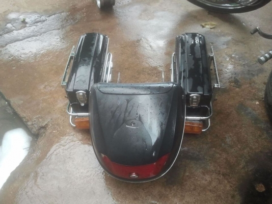 ขายกระเป๋าข้างของแต่งช๊อปเปอร์ ไฟเบอร์พร้อมเหล็กยึด สภาพดี