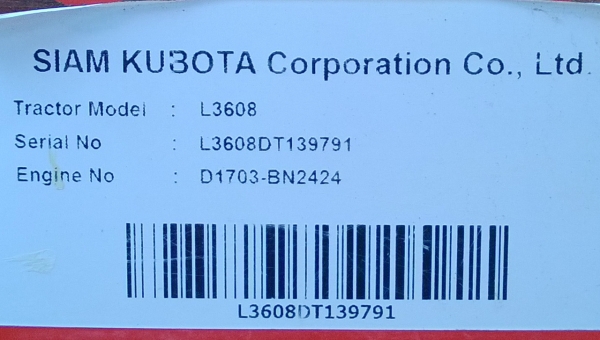 คูโบต้า 36 แรงม้าตามสภาพด่วน 10 คันเท่านั้น