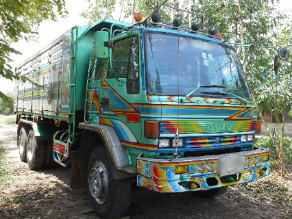 ขายรถบรรทุกสิบล้อดั๊มพ์ Isuzu rocky เครื่อง 185 turbo 2 เพลาดั๊มพ์มิเนียม ยาง 60\%