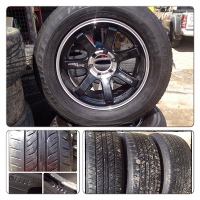 ขายแม็กมือ2ลาย Lenso RT7 ขอบ18 กว้าง9 6รู139+ ยางปี11 ราคา16,500 บาทถูก