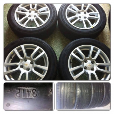 ขายล้อแม็กซ์ Chevrolet Sonic LTขอบ 16 4/100+ยางปี 12 ราคา7,900 บาทถูก