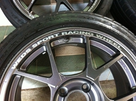 ขายล้อแม็ก Wedsport แท้ลายเขากวาง4H100ขอบ16x7  พร้อมยาง Dunlop Sport 195/45/16