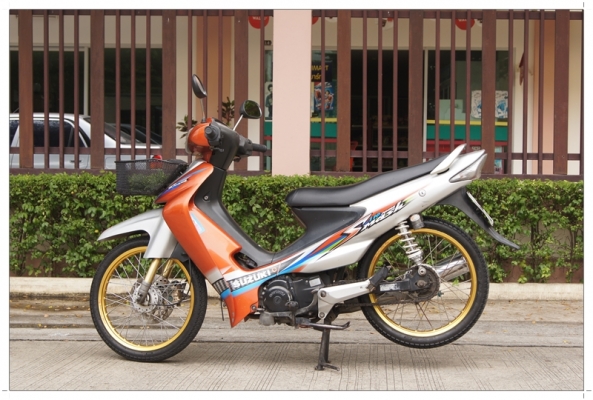มอเตอร์ไซค์มือสอง Suzuki Smash 110 สีน้ำตาล ราคาถูก เจ้าของขายเอง