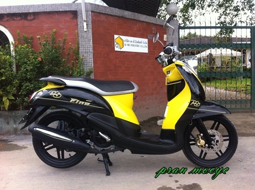 ขายyamaha fino(ps)สีดำเหลือง ปี2555 ขายyamaha fino(ps)สีดำเหลือง ปี2555