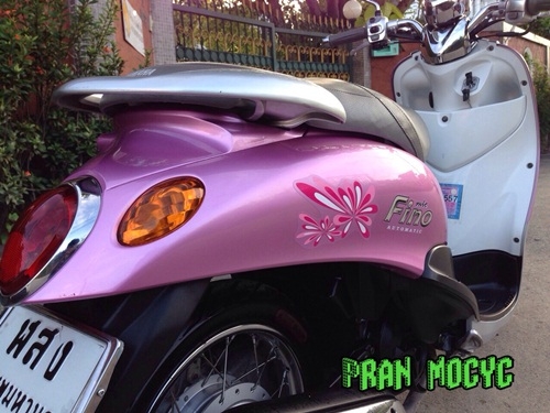 ขายyamaha fino สีชมพูขาว ปี2555 ขายyamaha fino สีชมพูขาว ปี2555