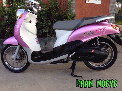 ขายyamaha fino สีชมพูขาว ปี2555
