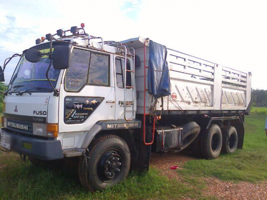 ขายรถบรรทุกสิบล้อดั๊มพ์ Mitsubishi euro 1 เครื่อง 6D16 turbo inter กระบะสามมิตร ปี 2545