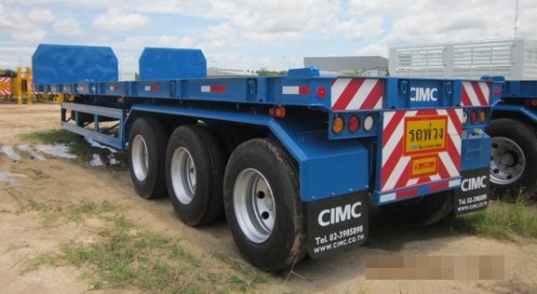 ขายรถเทเลอร์ พื้นเรียบ 3 เพลา CIMC ต่อใหม่รับรถทันที พร้อมจัดไฟแนนซ์