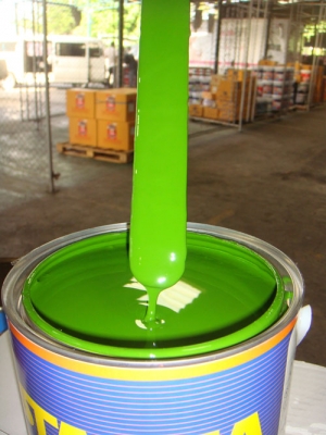 หมดแล้วครับ สีเขียวแห้งเร็ว กลละ 150บาท (3.5 ลิตร) เป็นสีรถยนต์โล๊ะสต็อก  มีสินค้า 100กล  ส่งขนส่งเอกชนทั่วไทย เหลือ 10 กล