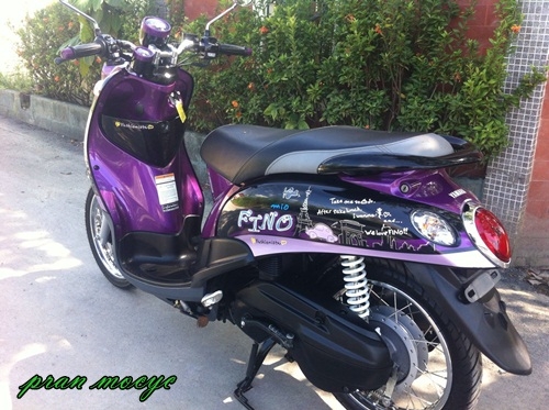 ขายyamaha finoสีม่วงดำ ปี2556