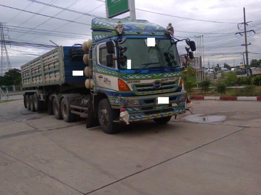 ขายรถสิบล้อหัวลาก HIno MEGa FM 320 ปี50วาง K13C ก๊าชดั้มเซมิดั้ม 3คาน