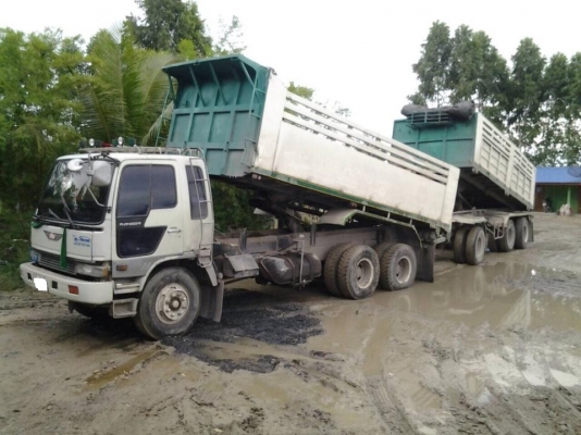 ขายรถสิบล้อ HIno FM3H วางเครื่องJo8c 260แรง พ่วงแม่ลูก3คานยัด ดั้มรถวิ่งงานอยู่