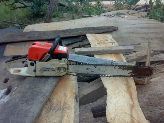 ขายเลื่อยเครื่องตัดไม้พร้อมใบทะเบียนและชุดโอน