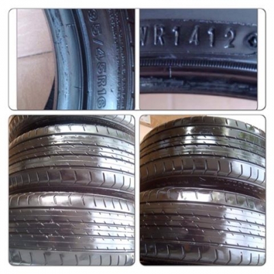 ขายยางปี12 ขอบ16 Dunlop 195-45-16 4 เส้น ราคา 4,500 บาท ถูกมากๆๆ พร้อมใส่ถ่วง
