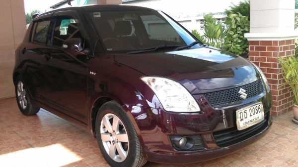 SUZUKI SWIFT สีม่วง รุ่น top ปี 2010  1.5 AT ถูกมากกก