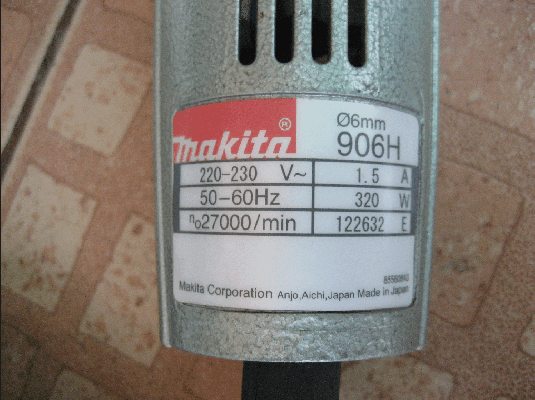 ขายเจียรูคอยาว Makita 906H 320W  27000/min แท้100\%