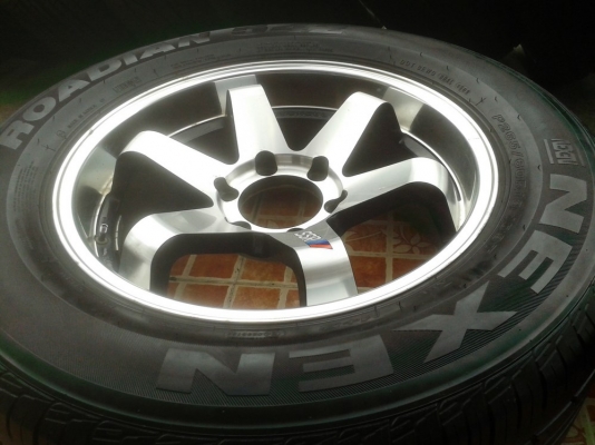 แม็กssr18"(1คู่)กว้าง8.ET20.ก้านยกใส่ 6รู +ยาง265/60/18 มี1คู่ 6500 บ.