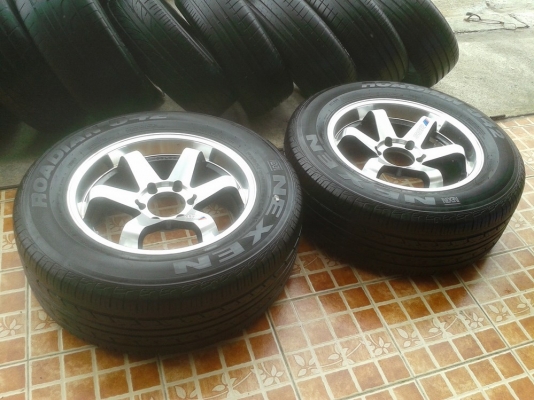 แม็กssr18"(1คู่)กว้าง8.ET20.ก้านยกใส่ 6รู +ยาง265/60/18 มี1คู่ 6500 บ.
