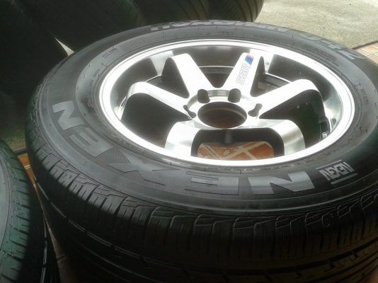 แม็กssr18"(1คู่)กว้าง8.ET20.ก้านยกใส่ 6รู +ยาง265/60/18 มี1คู่ 6500 บ.