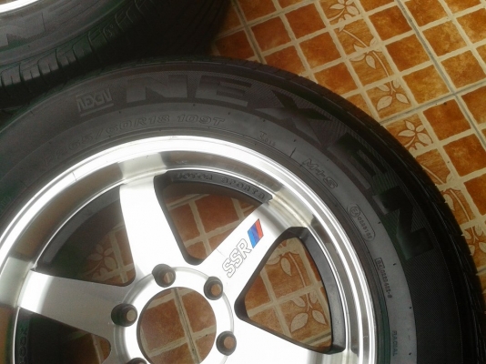 แม็กssr18"(1คู่)กว้าง8.ET20.ก้านยกใส่ 6รู +ยาง265/60/18 มี1คู่ 6500 บ.